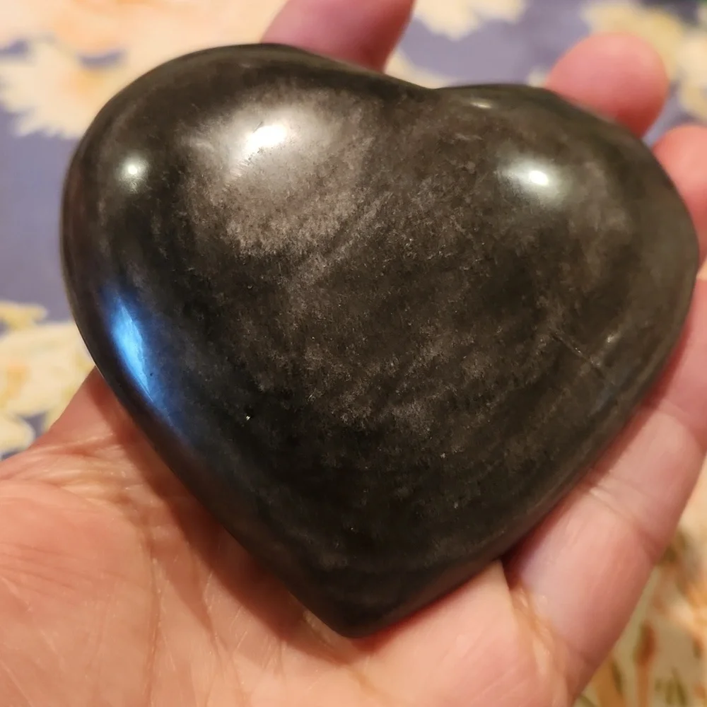 Silver Obsidian palmstone - Picture 3 of 8